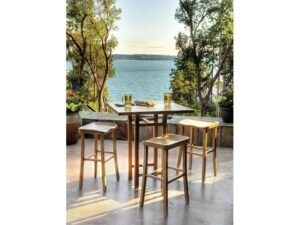 Greenington's Modern and Sustainable Tulip Solid Bamboo Counter Height Table in Caramelized Finish