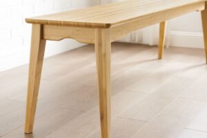 Greenington's Modern and Sustainable Currant Solid Bamboo Dining Short Bench in Caramelized Finish