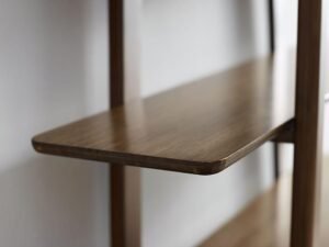 Greenington's Modern and Sustainable Currant Solid Bamboo Shelf Bookshelf in Black Walnut Finish