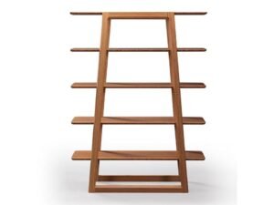 Greenington's Modern and Sustainable Currant Solid Bamboo Shelf Bookshelf in Caramelized Finish