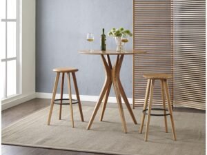 Greenington's Modern and Sustainable Mimosa Solid Bamboo Bar Height Table in Caramelized Finish