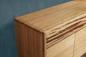 Greenington's Modern and Sustainable Azara Solid Bamboo Dining Sideboard Buffet in Caramelized Finish with Exotic Tiger Accent