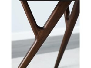 Greenington's Modern and Sustainable Azara Solid Bamboo Dining Table in Sable Finish with Exotic Tiger Accent