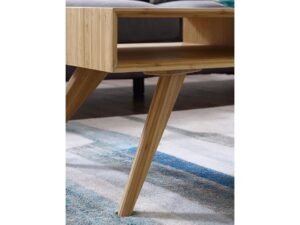 Greenington's Modern and Sustainable Azara Solid Bamboo Occasional Coffee Table in Caramelized Finish with Exotic Tiger Accent