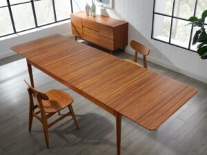 Greenington Erikka Dining Table in Solid Amber Bamboo