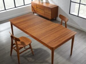 Greenington Erikka Dining Table in Solid Amber Bamboo