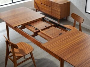Greenington Erikka Dining Table in Solid Amber Bamboo